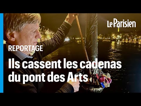 Ces parisiens cassent les cadenas des touristes sur le pont des Arts