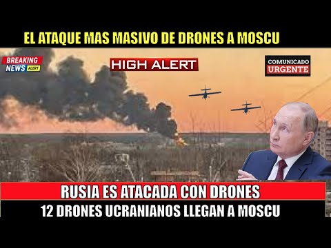 Alerta Maxima Moscu atacada 12 Drones Ucranianos impactaron en la ciudad elite Rublevka
