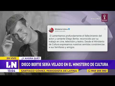 #EsNoticiaAhora  Diego Bertie sería velado en el ministerio de cultura