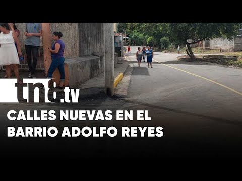 Managua: Familias del Bo. Adolfo Reyes celebran calles nuevas - Nicaragua