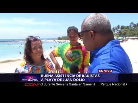 Buena asistencia de bañistas a playa Juan Dolio