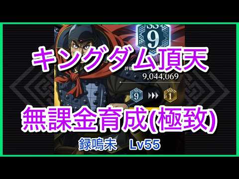 【キングダム頂天】録嗚未SS9(評価点904万)～無課金育成[極致編]～【修行】
