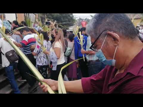 Domingo de Ramos en Quimistán, Santa Bárbara: Feligreses acuden en masa a celebrar inicio de la SS