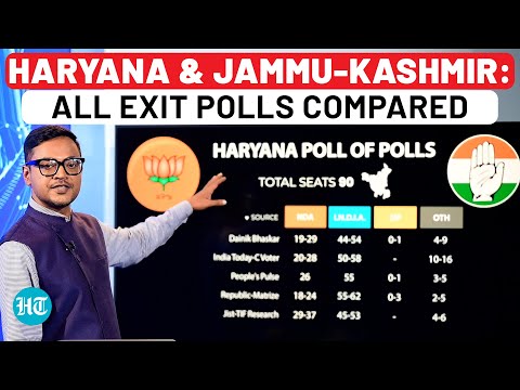 All Exit Polls Compared: Haryana, J&K Election Result Prediction Decoded | BJP, Congress, NC, PDP