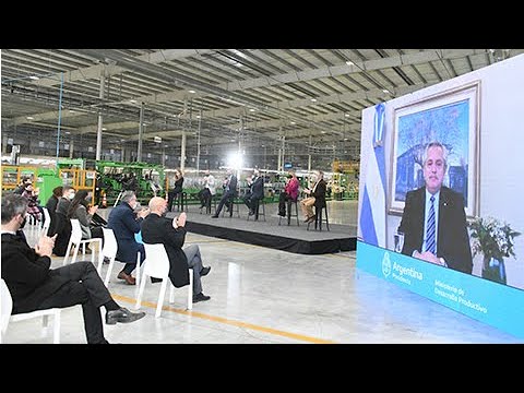 El presidente Alberto Fernández en el lanzamiento de la ampliación del Programa Ahora 12