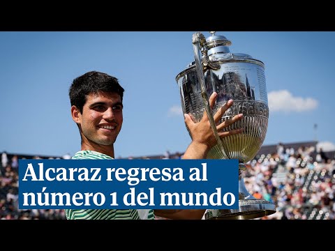 Alcaraz doblega a De Miñaur, gana su primer título en hierba y regresa al número 1 del mundo