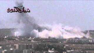 فيديو يظهر لحظة سقوط صاروخ سكود على مدينتي معارة وكفر حمرة في ريف حلب