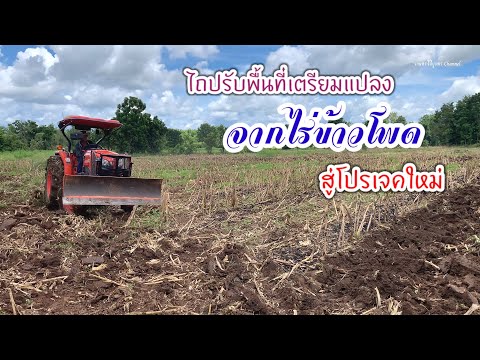 ไถที่เตรียมแปลงจากไร่ข้าวโพดส