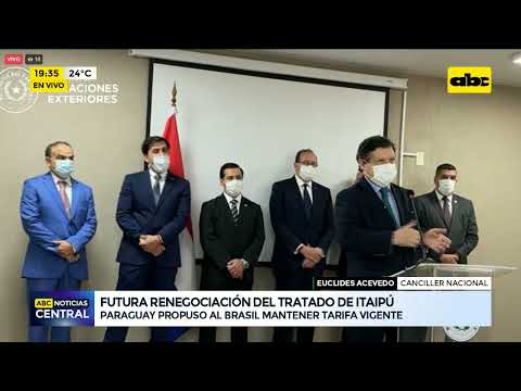 Autoridades de Paraguay y el Canciller de Brasil hablan sobre el Tratado de Itaipú