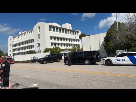 Trump departs from federal court in Florida for closed hearing in his classified documents case