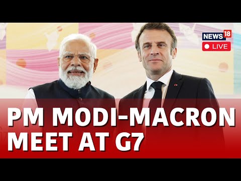 PM Modi LIVE | PM Modi Meets French President Emmanuel Macron In G7 Summit LIVE | Modi News | N18L