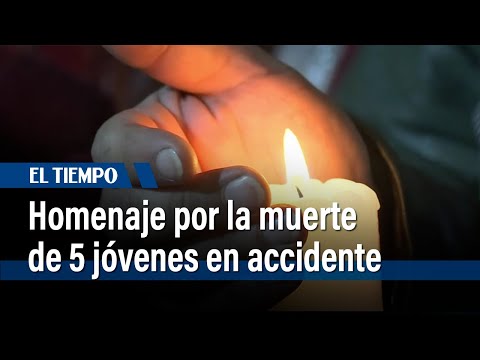 Homenaje por la muerte de 5 estudiantes en accidente de la vía a La Mesa| El Tiempo