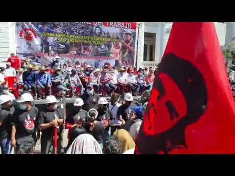 Acto protocolar por el día internacional del trabajo en Santa Cruz.