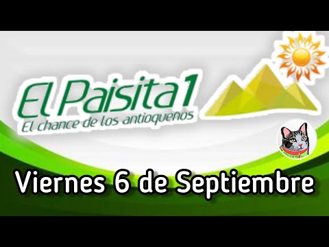 Resultado EL PAISITA 1 Viernes 6 de Septiembre de 2024