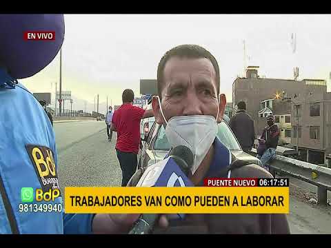 Caos en Puente Nuevo: ciudadanos esperan buses de transporte público para acudir a su centro laboral