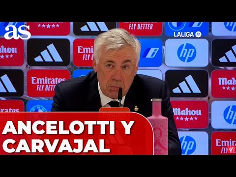 ANCELOTTI más CARIÑOSO y ENTRENADOR con CARVAJAL tras su LESIÓN en el REAL MADRID 2 - VILLARREAL 0