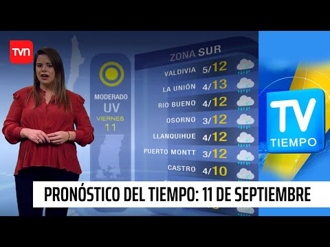 Pronóstico del tiempo: Viernes 11 de septiembre | TV Tiempo