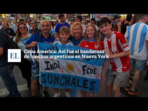 COPA AMERICA: ASÍ FUE EL BANDERAZO DE HINCHAS ARGENTINOS EN NUEVA YORK