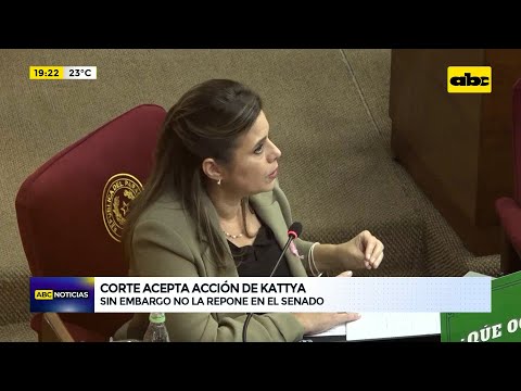 La Corte acepta acción de Kattya González pero niega reposición en el Senado