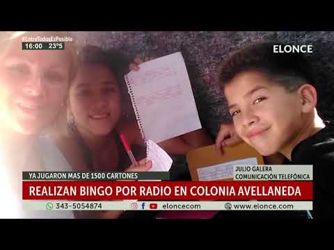 Realizan bingo por radio en Colonia Avellaneda