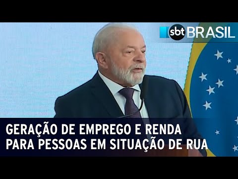 Lula sanciona lei para estimular emprego para pessoas em situação de rua | SBT Brasil (17/01/24)