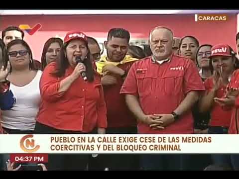 Diosdado Cabello en acto con UBChs en Santa Rosalía (Caracas) contra las sanciones a Venezuela