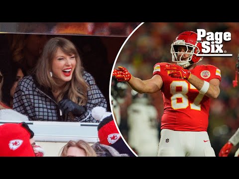 Taylor Swift adorably imitates Travis Kelce’s first down celebration during Chiefs playoff win