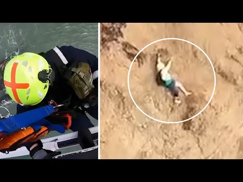 WATCH | Crews rescue man trapped on side of cliff in San Francisco