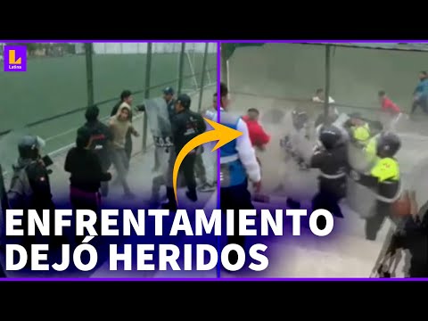 Batalla campal en estadio de Ate: Vecinos y serenos se enfrentan por cierre del local