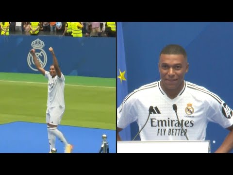 Mbappé fue presentado en el Real Madrid ante decenas de miles de seguidores | AFP