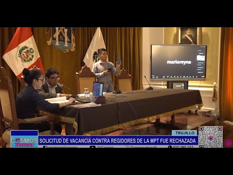 Trujillo: solicitud de vacancia contra regidores de la MPT fue rechazada