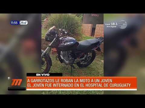 A garrotazos robaron la moto a un joven en Curuguaty