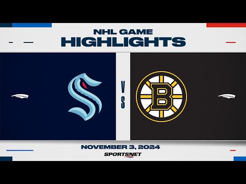 NHL Highlights | Kraken vs. Bruins - November 3, 2024