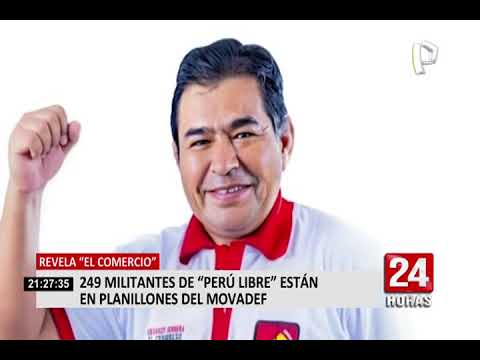 249 militantes de Perú Libre figuran en padrones del Movadef