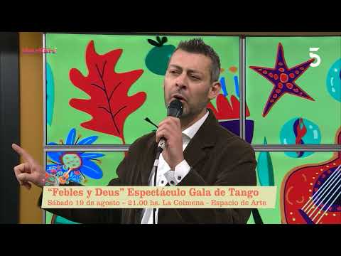 Andrés Deus cantó en vivo previo a la gala de tango Febles y Deus | 14-08-2023