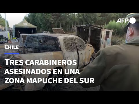 Tres carabineros asesinados en el peor ataque a la policía en zona mapuche de Chile | AFP