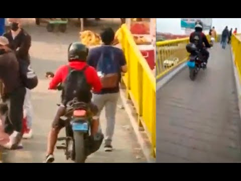 Santa Anita: Motociclistas invaden puentes peatonales