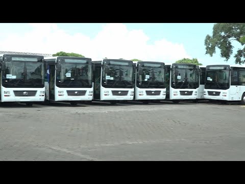 Entregan 117 unidades de buses chinos a transportistas de Managua