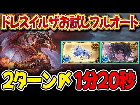 【ドレスアップイルザ】ドレスイルザ＆解放武器 お試しフルオート ウィルナスHL 2ターン討伐【#グラブル 】【#GBF 】【#グランブルーファンタジー 】