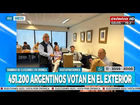 Elecciones 2023: más de 450 mil argentinos votan en el exterior