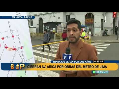 ¡Atención, conductores! Cierran Av. Arica por trabajos de la Línea 2 del Metro de Lima