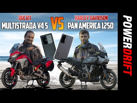 Ducati Multistrada V4 S vs Harley Davidson Pan America 1250 Special | Vivo X70 Series | PowerDrift