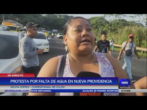 Protesta por falta de agua en Nueva Providencia, Colo?n