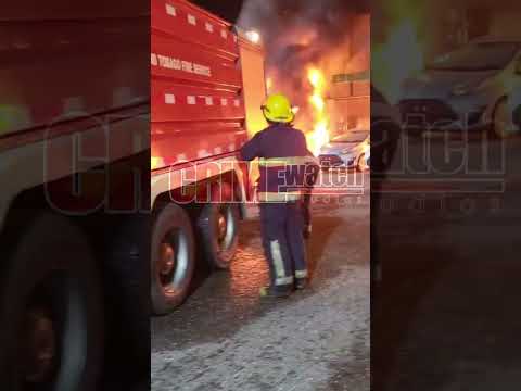 Footage captured fire officers responding to an early morning blaze at HSM Marketing in Chase V'ge