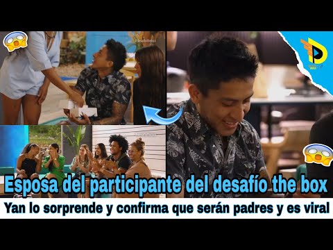 Esposa del participante del desafío the box Yan lo sorprende y confirma que serán padres y es viral