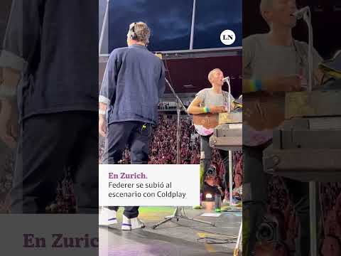 Federer se subió al escenario a cantar junto a Coldplay en un recital en Zurich