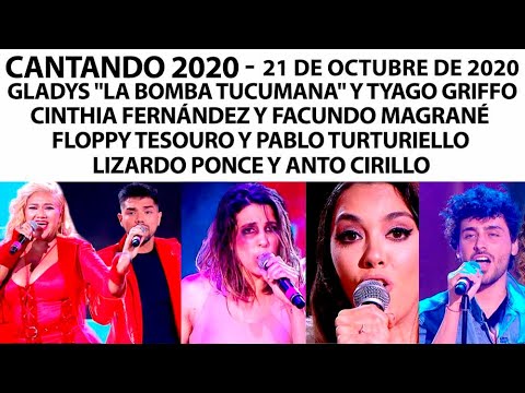 Cantando 2020: Programa 21/10/20 - La Bomba, Tyago, Cinthia Fernández, Floppy Tesouro y Lizardo