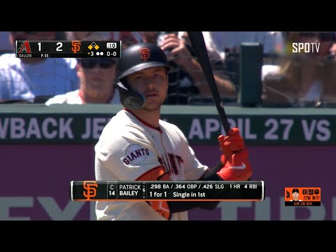 [MLB] 애리조나 vs 샌프란시스코 베일리 주요장면 (04.21)