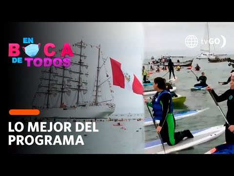 En Boca de Todos: Nadadores se unieron en la playa Los Pescadores por el bicentenario (HOY)