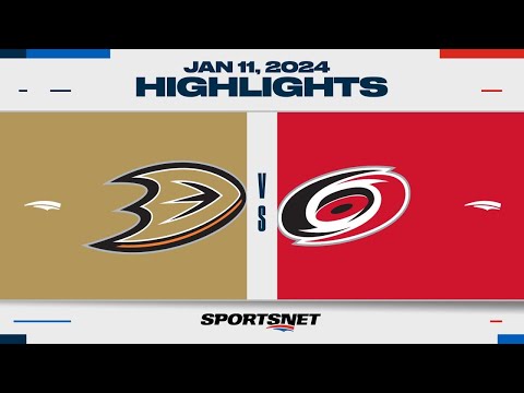 NHL Highlights | Ducks vs. Hurricanes - January 11, 2024